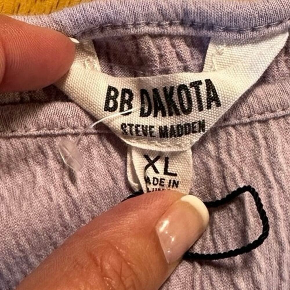 BB DAKOTA by Steve Madden Lavender Smock Dress XL Short Puff Sleeve Spring - Picture 3 of 6